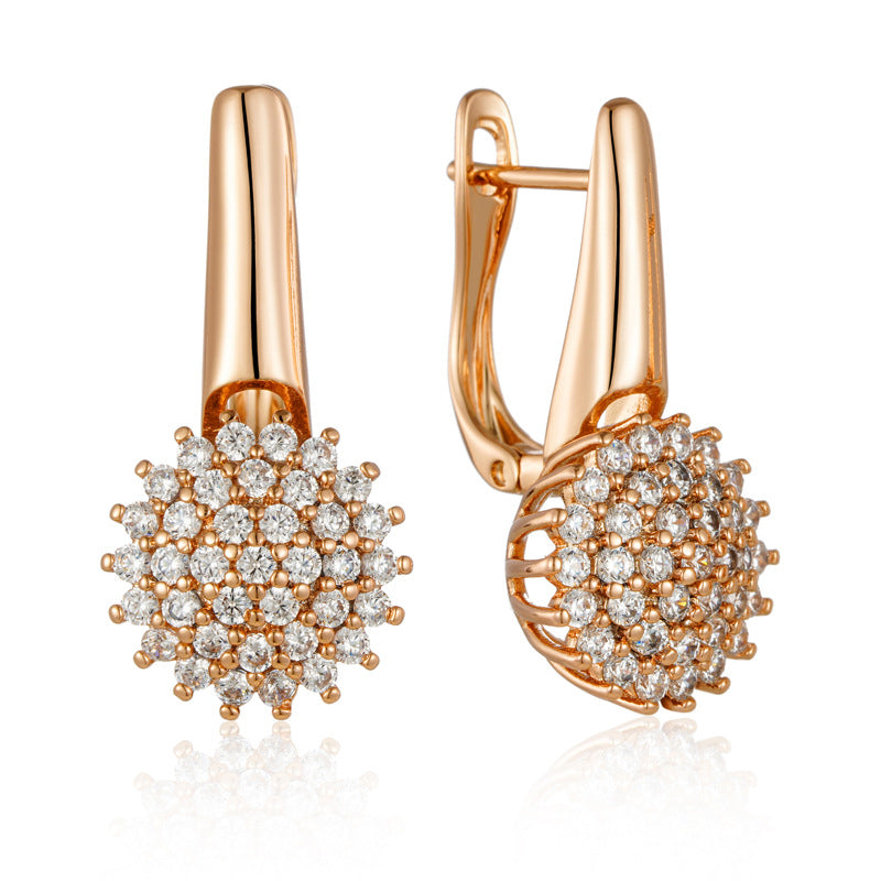 Women's Fashion Micro Zircon-inlaid Pendant Earrings