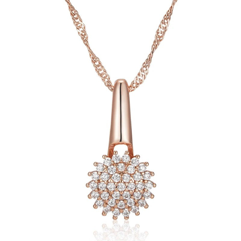 Women's Fashion Micro Zircon-inlaid Pendant Earrings