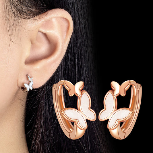 Mother And Son Butterfly Earrings Small And Sweet Delicate Earrings